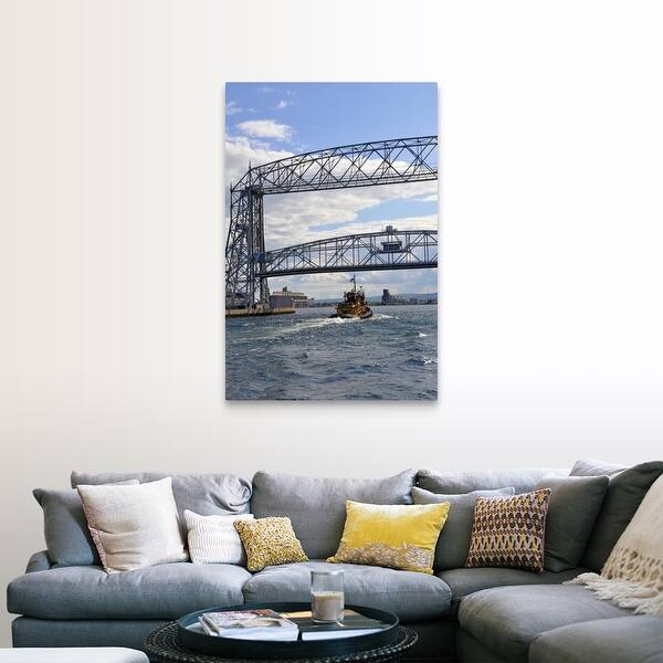 Shop Aerial Lift Bridge In Downtown Area Of Duluth Minnesota Canvas Wall Art Overstock 16477366