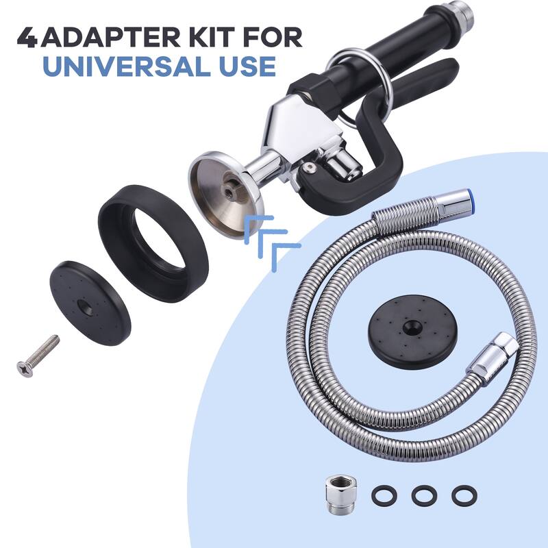 WOWOW Pre Rinse Spray Valve Hose for Commercial Sink Faucet