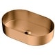 preview thumbnail 1 of 6, Karran Cinox Stainless Steel Oval Vessel Sink Brushed Copper