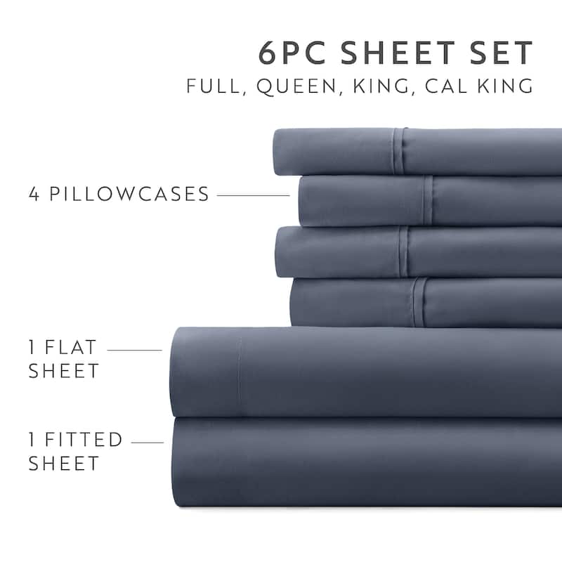 Becky Cameron Double Brushed Deep Pocket 6 Piece Sheet Set
