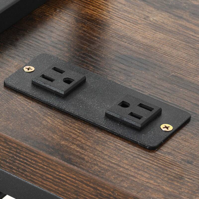 Moasis Large Bakers Rack with Power Outlets and Wine Rack