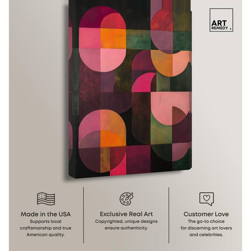 Bauhaus Romance Canvas by Art Remedy, Gallery Wrapped