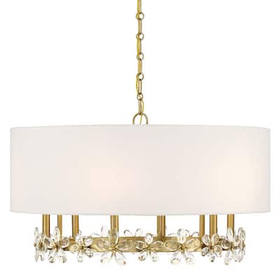 Savoy House 7-4368-6 Dahlia 6 Light 30" Wide Crystal Drum Chandelier