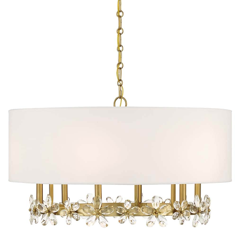 Savoy House 7-4368-6 Dahlia 6 Light 30" Wide Crystal Drum Chandelier