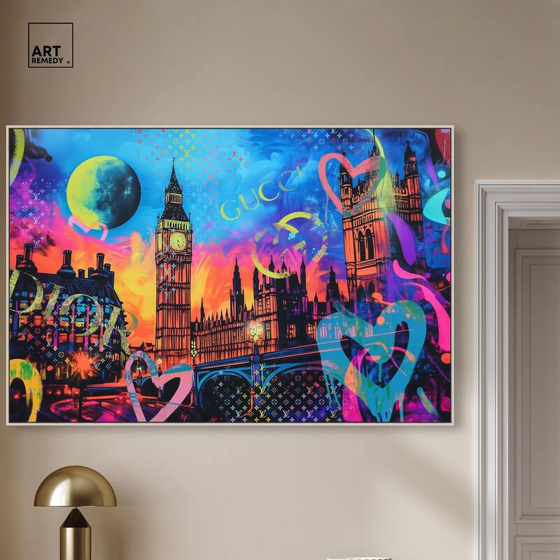 London Graffiti Canvas by Art Remedy