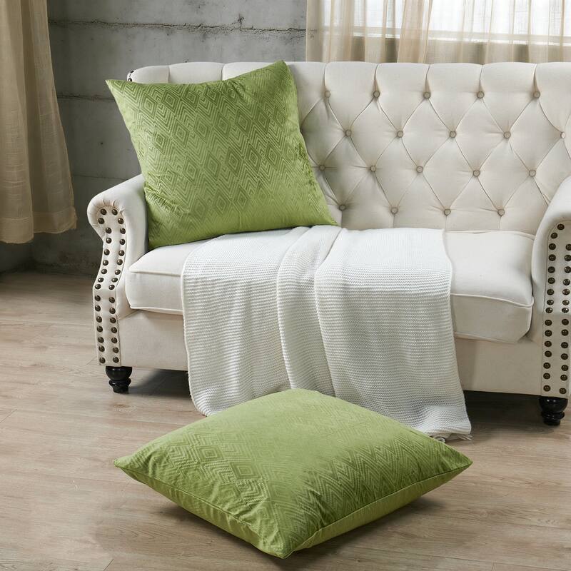 Tonopah Ikat Velvet Throw Pillow Cover Set, NO INSERT