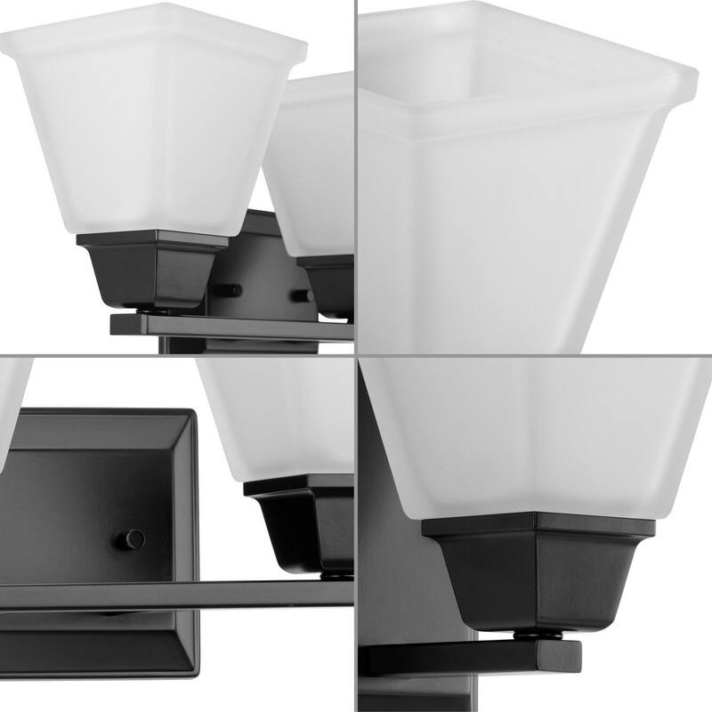 Clifton Heights Collection Three-Light Matte Black Bath Vanity Light - 23 in x 7.125 in x 8.375 in