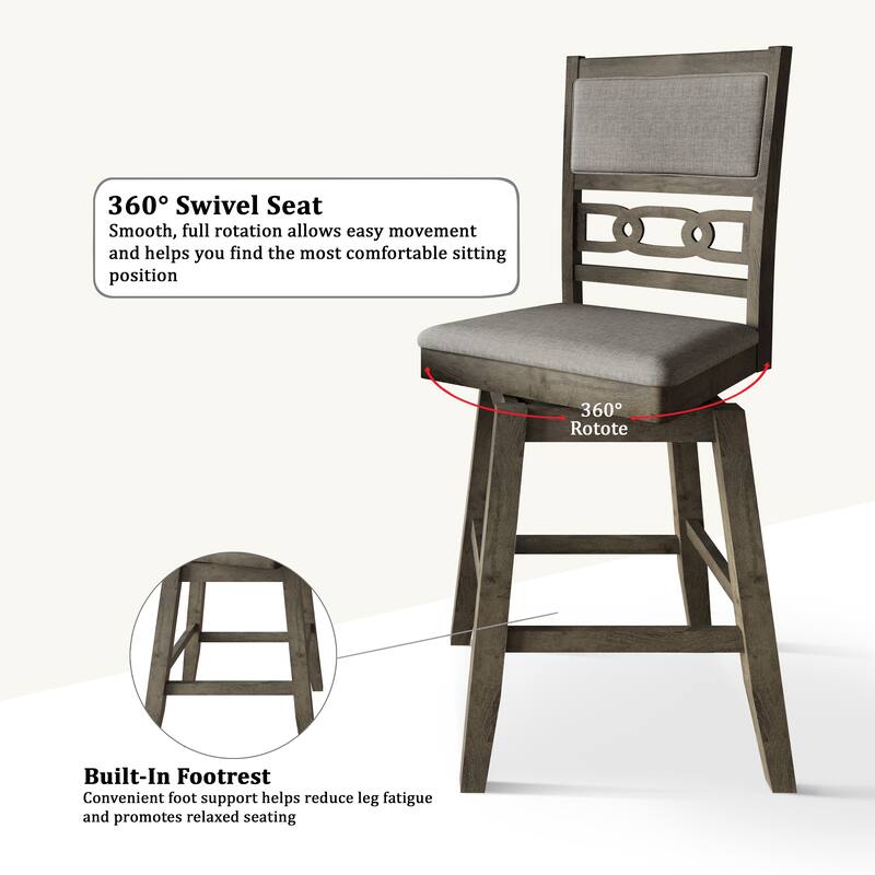 CraftPorch Luxury Swivel Counter Chair with Round Table