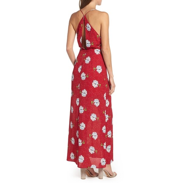 lush surplice maxi dress