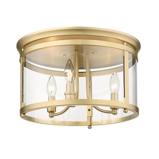 Golden Lighting Payton 3-light Flush Mount in Matte Black
