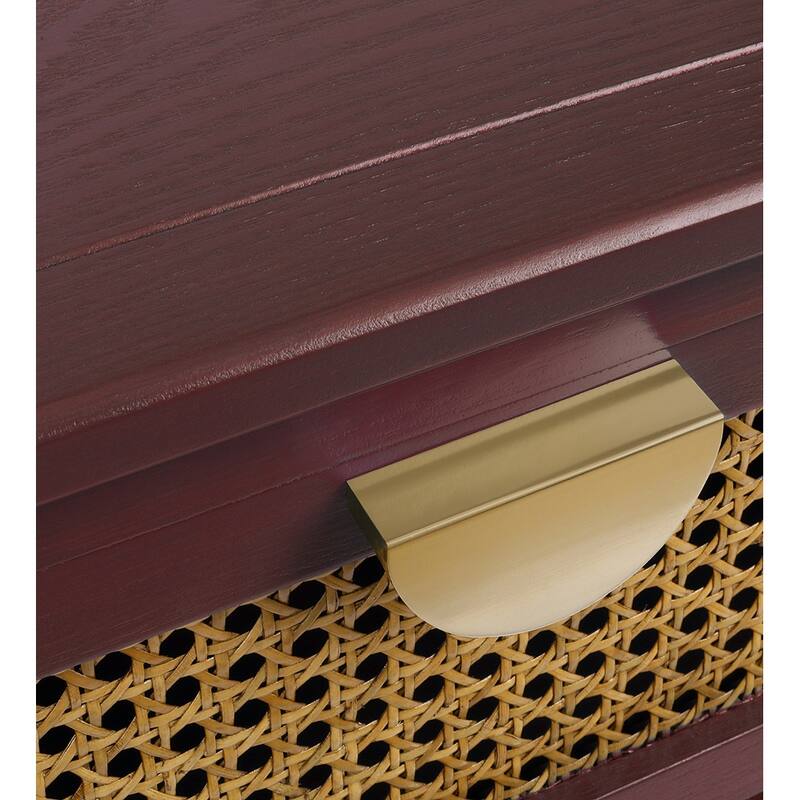 2-Drawer Nightstand Bed Side Table with Storage Cabinet End Table shelf Wood Side Table