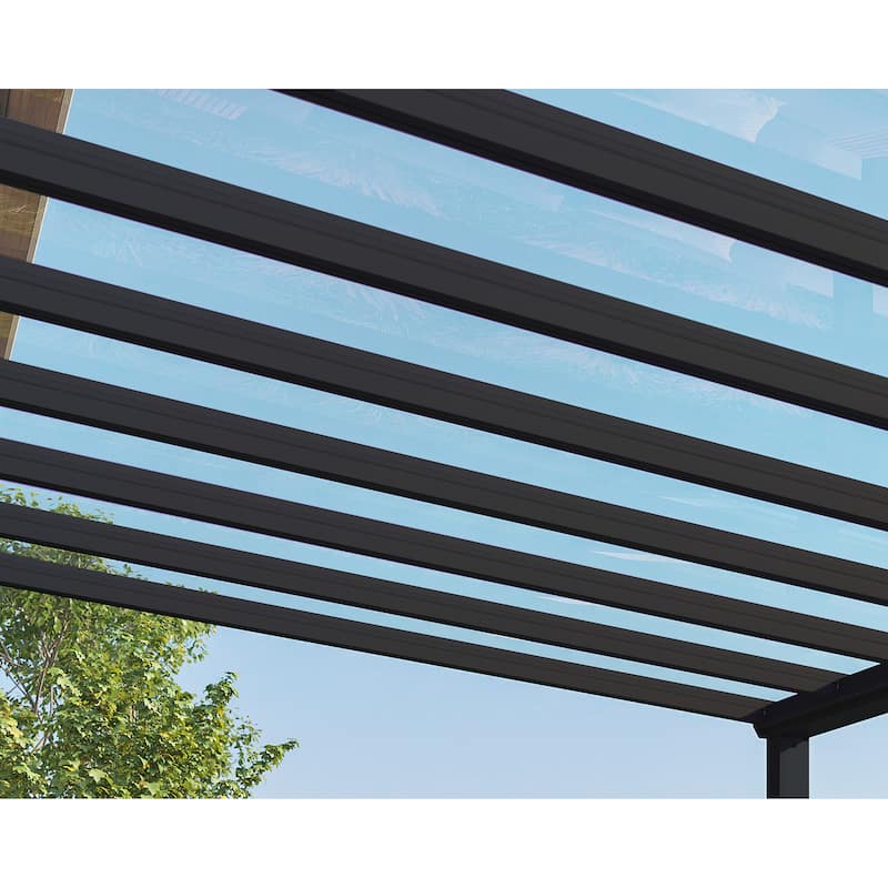 Stockholm 11ft. Gray/Clear Aluminum Patio Cover