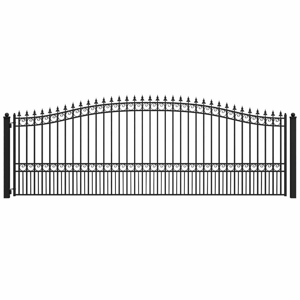 ALEKO Steel Single Swing 18 ft Driveway Gate London Style Black