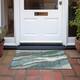 Machine Washable Indoor/ Outdoor Abstract Contemporary Chantille Rug