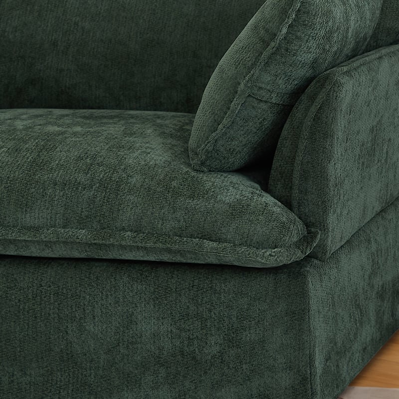 47.2" Oversized Single Sofa Chair Accent Chair with Charging Ports, Chenille Armchair Lounge Chair for Living Room Apartment