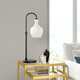 Blackened Bronze with White Milk Glass Shade