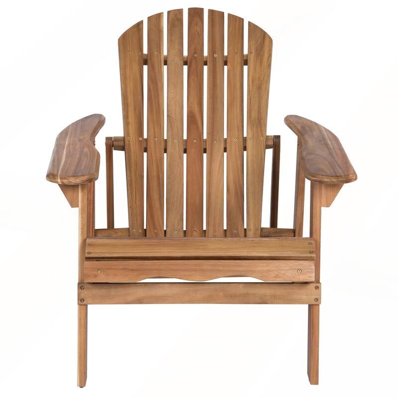Rustic Acacia Wood Folding Adirondack Chair