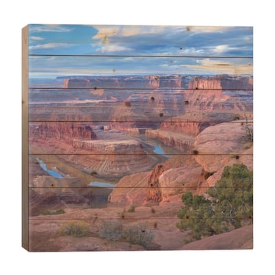 Colorado River From Deadhorse Point, Canyonlands National Park, Utah Print On Wood by Tim Fitzharris - Multi-Color