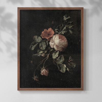 Vintage Floral Print CXI -Framed Print
