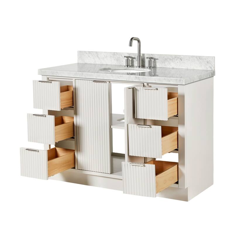 Ariel P49CWOVO Milan 49" Free Standing Single Basin Vanity Set with