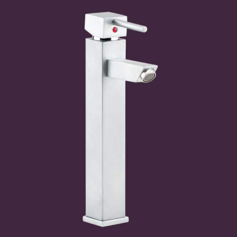 Bathroom Faucet Square Satin Nickel Single Hole 1 Handle Renovators Supply