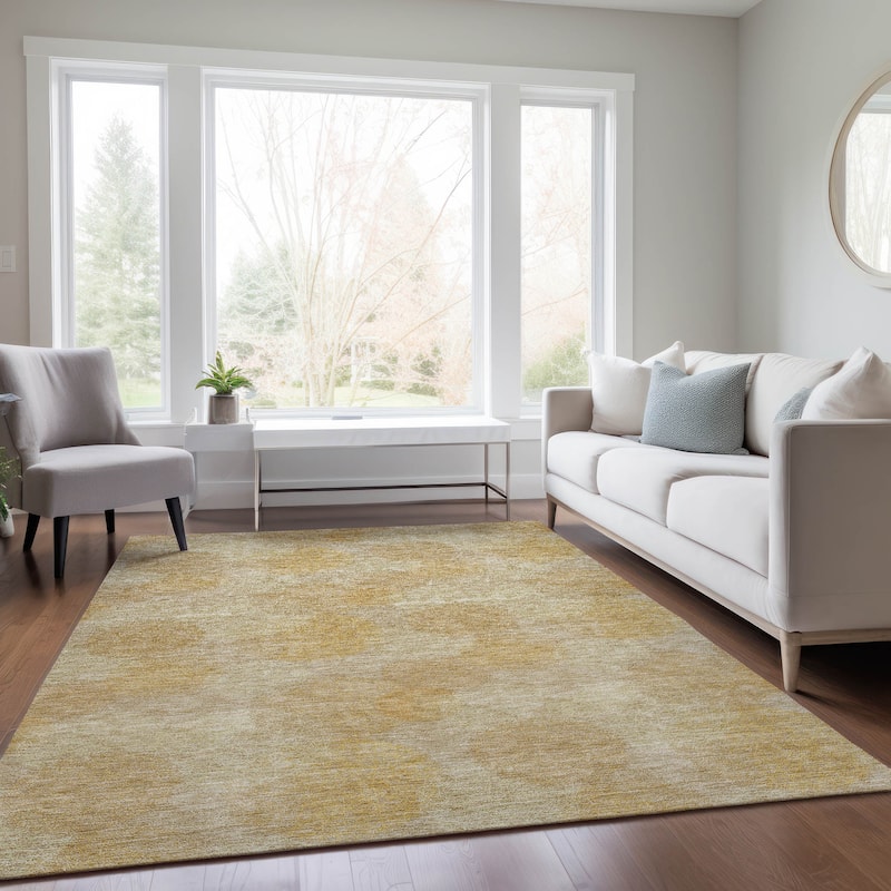 Machine Washable Indoor/ Outdoor Boho Sphere Chantille Rug