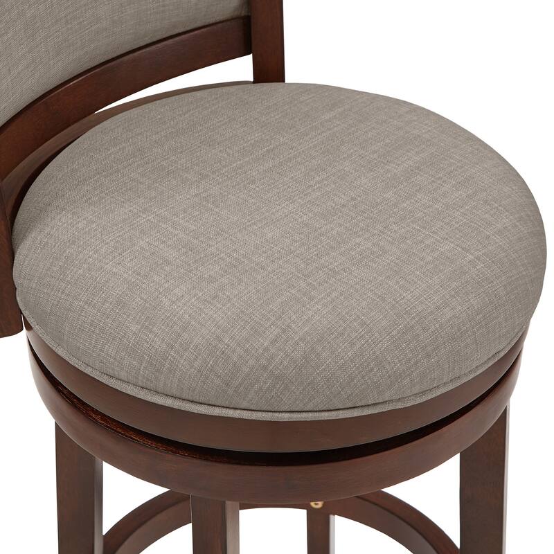 Verona Panel Back Linen Swivel 29-inch High Back Bar Stool by iNSPIRE Q Classic