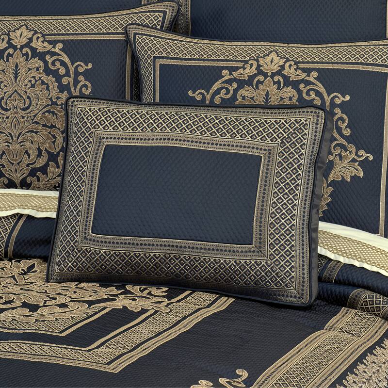 J. Queen New York Excelsior Royal Blue Boudoir Decorative Throw Pillow - Accent - Polyester - Royal Blue