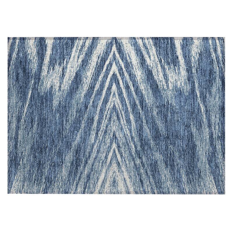 Machine Washable Indoor/ Outdoor Chantille Modern Chevron Rug