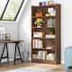 72-inch Bookcase, Modern 6-Tier White Bookshelf, Wood Display Shelf