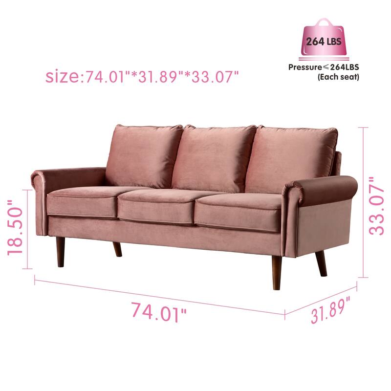 OVIOS Upholstered Mid-century Sofa