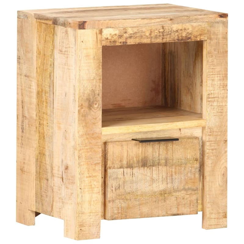 vidaXL Bedside Cabinet 15.7"x11.8"x19.7" Rough Mango Wood