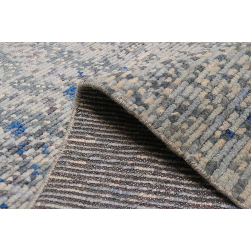 ECARPETGALLERY Hand-knotted Tangier Light Blue Wool Rug - 7'9 x 10'4