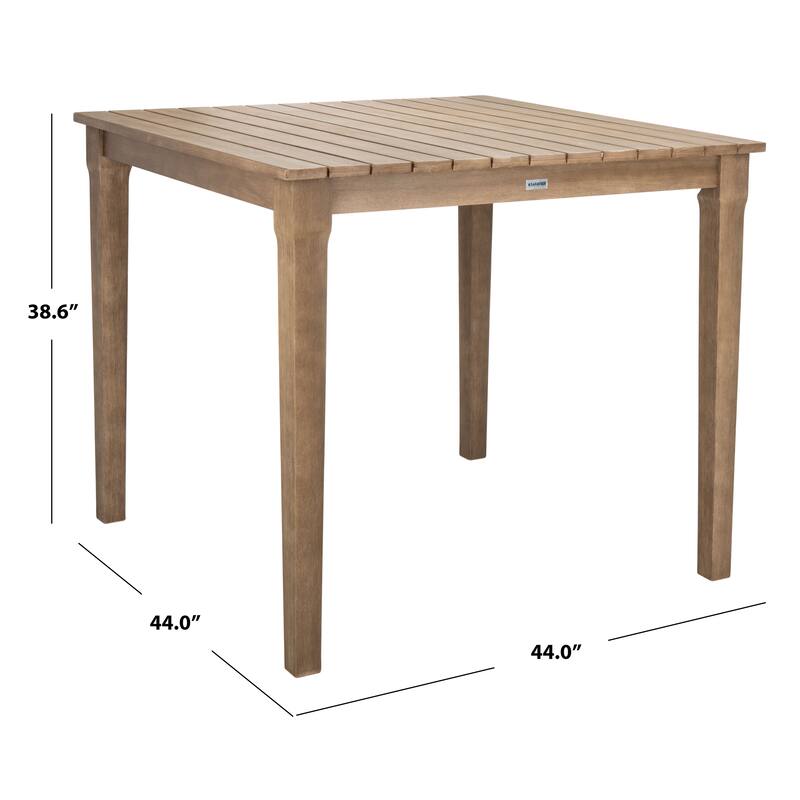 SAFAVIEH Couture Mozelle Patio Bar Table. - 44" x 44" x 38.6" - 44Wx44Dx39H
