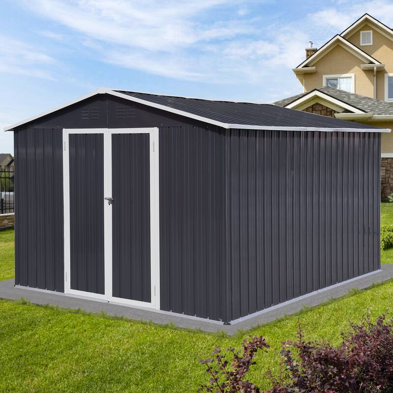 Metal garden sheds 10ftx8ft outdoor storage sheds