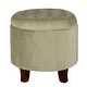 preview thumbnail 25 of 25, Carson Carrington Hare Large Round Button-tufted Storage Ottoman