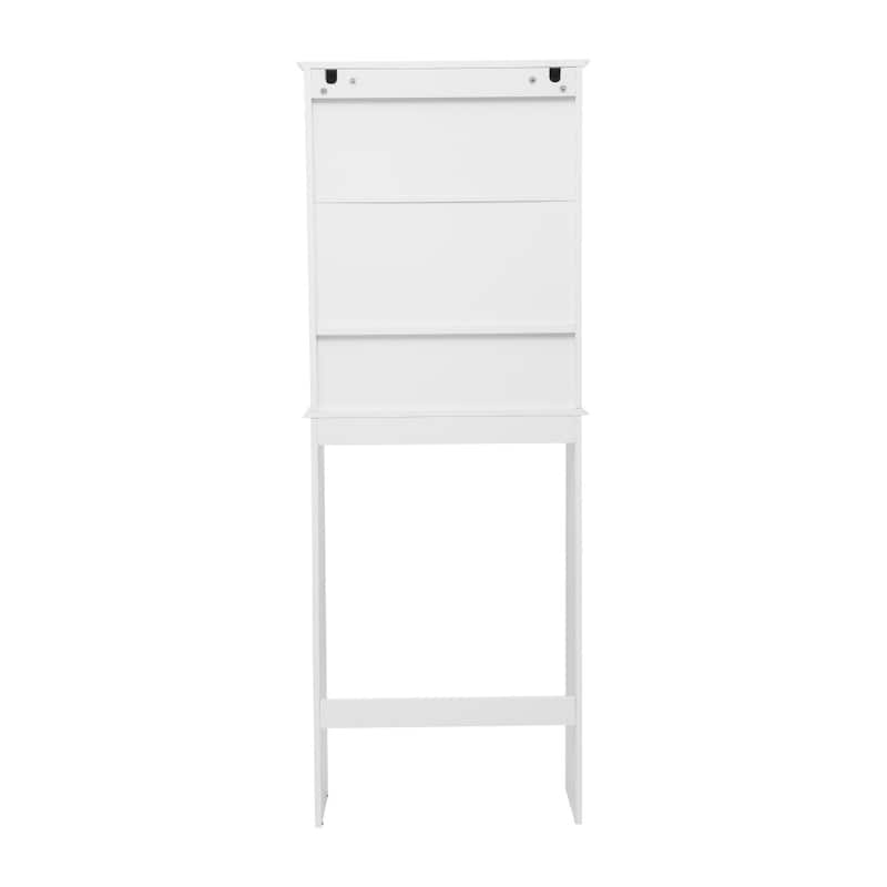 Brown Farmhouse Over the Toilet Cabinet Storage Organizer with 2 Shelves