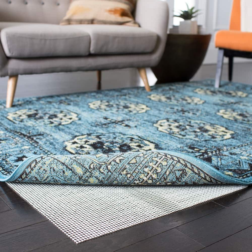 SAFAVIEH Grip Rug Pad 1/8" with Open Weave Grid Pattern - Slip Resistant & Trim-to-Fit - Creme