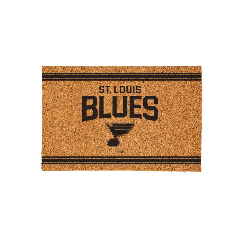 St Louis Blues Monochrome Indoor/Outdoor Coir Door Mat - 36" x 24"
