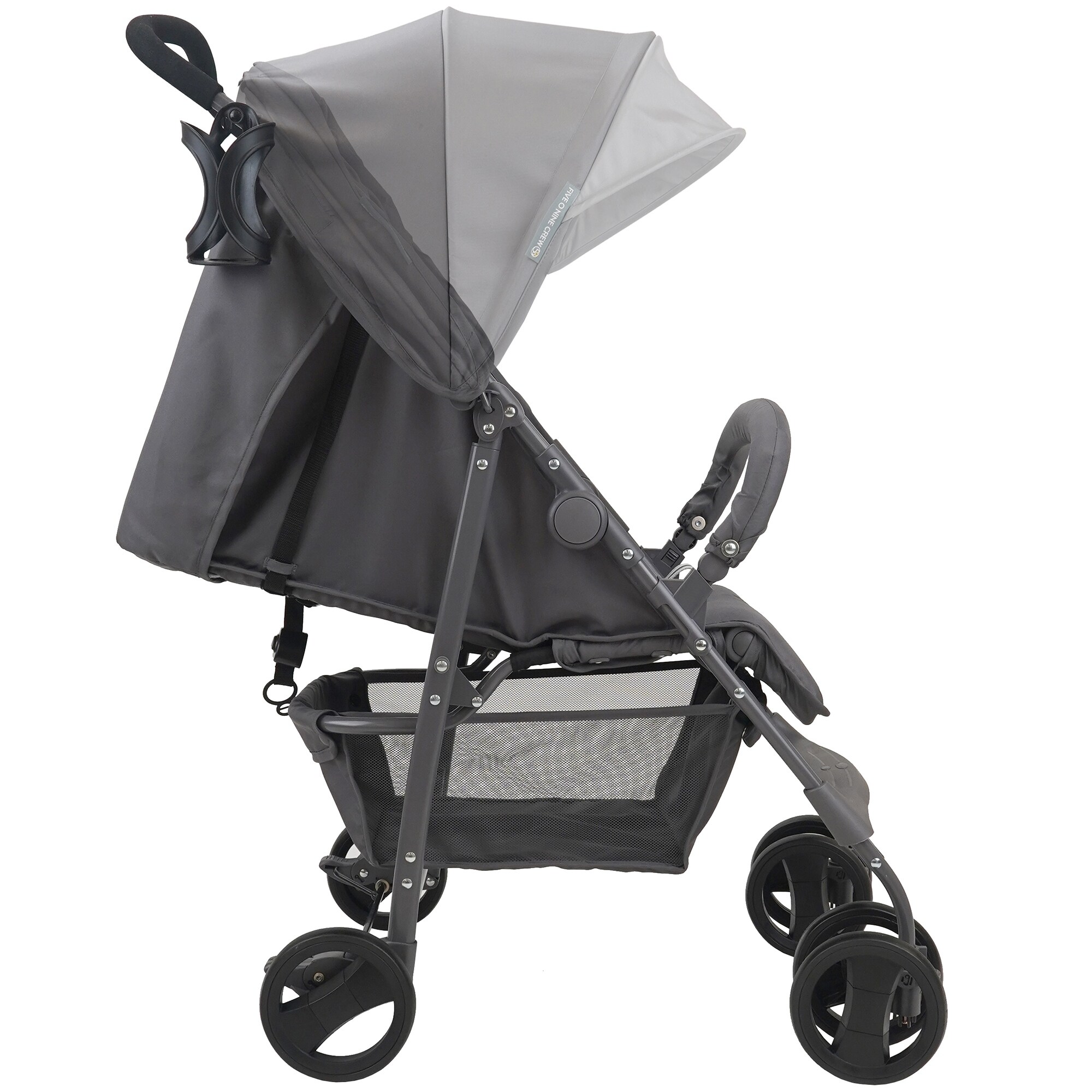 509 Shopee Kids Lightweight Stroller With Extra Large Canopy Black
