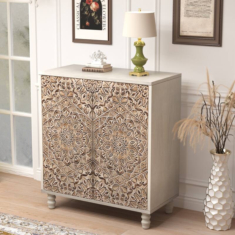 COSIEST Vintage Sideboard Storage Cabinet and Buffet