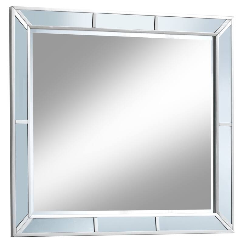 Hollywood Bedroom Mirror - Silver Champagne