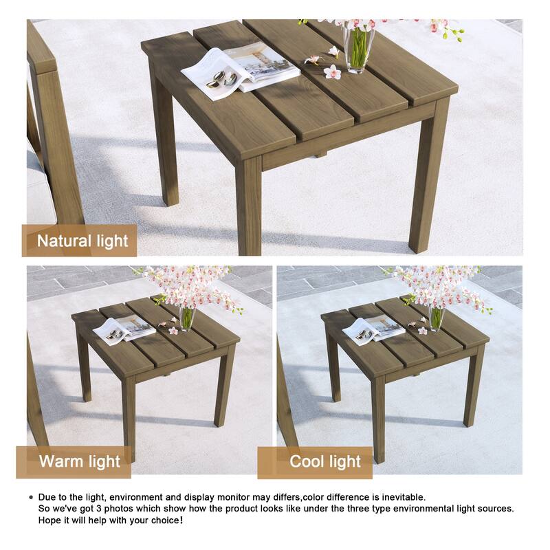 Outdoor Teak Solid Wood Patio Furniture Set Loveseat Armchair Table Collection