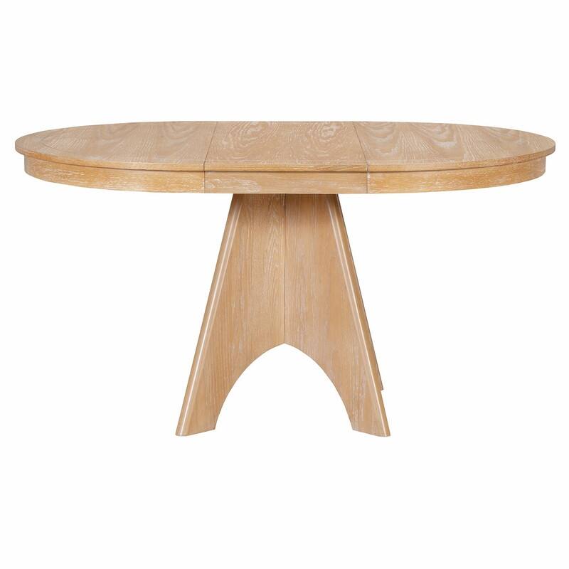 Vintage Extendable Farmhouse Dining Table - 42" to 58" Rustic Kitchen Table for 4-6