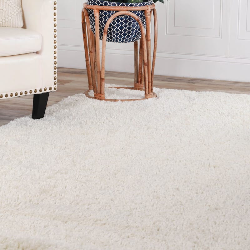 Superior Plush Shag Fuzzy Modern Solid Indoor Area Rug or Runner