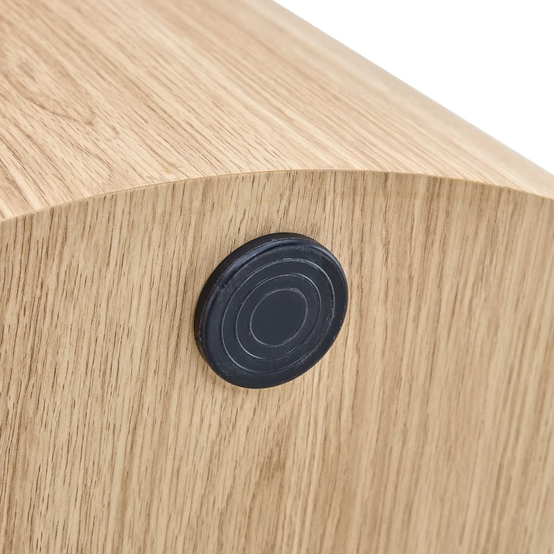 Roomfitters Cylindrical MDF Coffee Table with Deep Walnut Finish, 27.5"x12" Modern Minimalist Accent Table