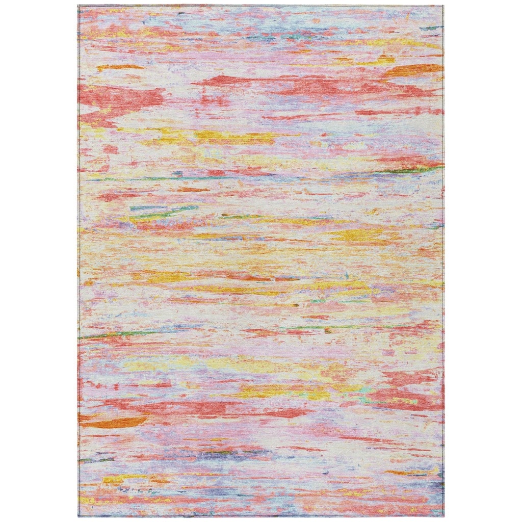 HomeRoots Abstract Transitional Rectangle Outdoor Rug