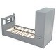 preview thumbnail 9 of 25, Twin Size Platform Bed with Storage Headboard and Footboard, Pull Out Shelves and Twin Size Trundle