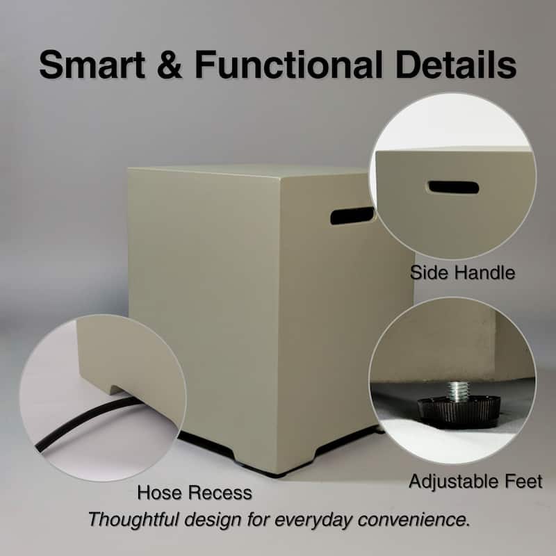 GDFStudio - 16" Outdoor 20LB Propane Tank Cover for Gas Fire Pits