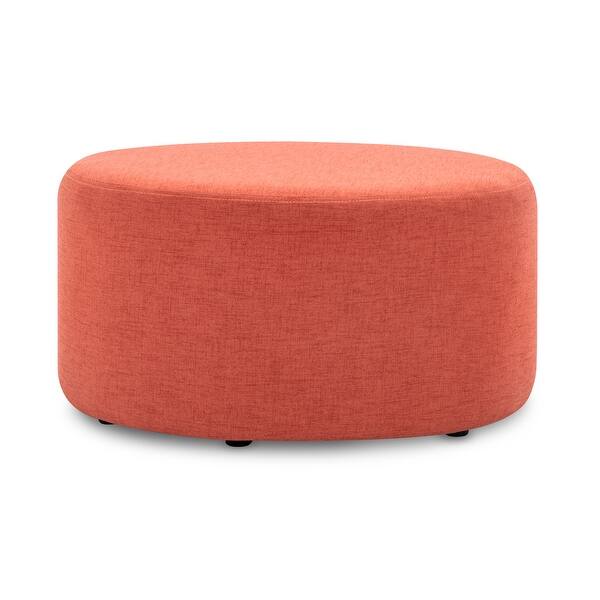 Shop Belleze 24 Round Pouf Fabric Footstool Living Room Ottoman
